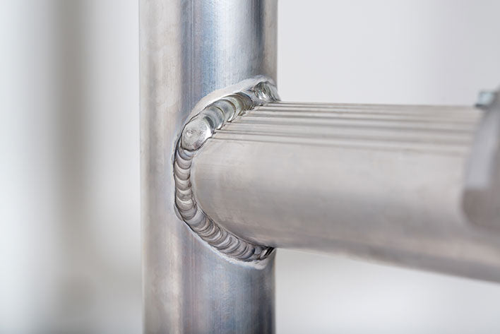 A close up image of the Alto HD tower frame welding
