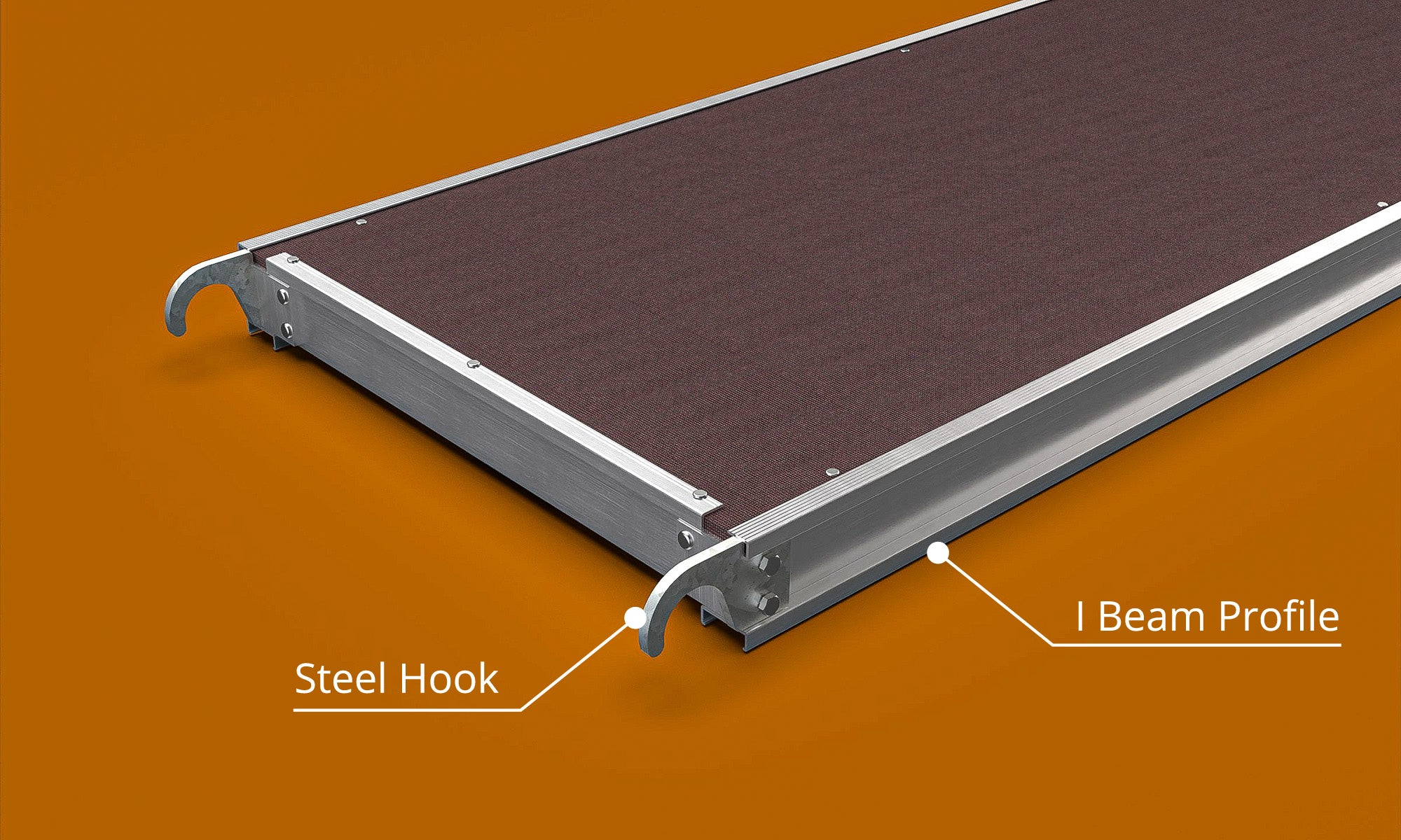 An image of an Alto Medium Duty platform with notes on it showing the platforms distinctive features.