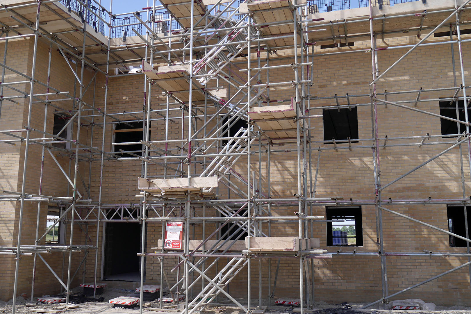 A site staircase assembled using Alto Universal Stairs