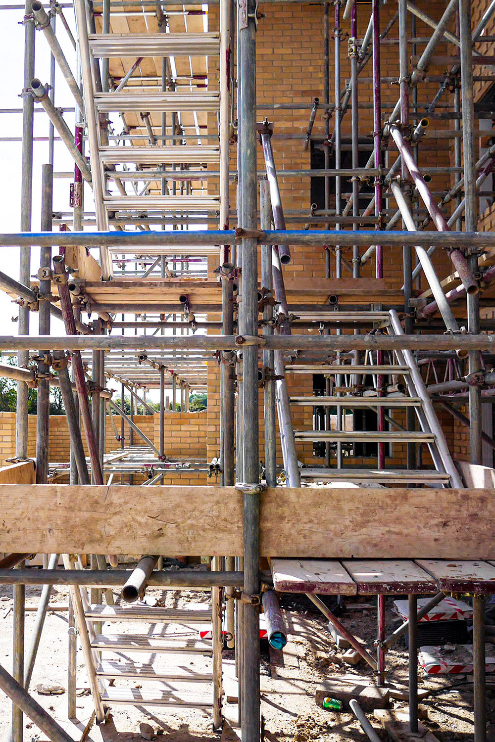 New home under construction with Alto Universal Stairs used for access.