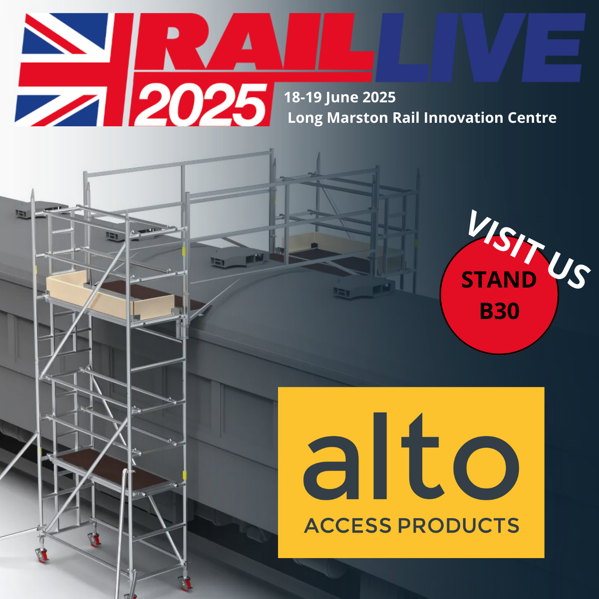 Alto Access is exhibiting at Rail Live 2025