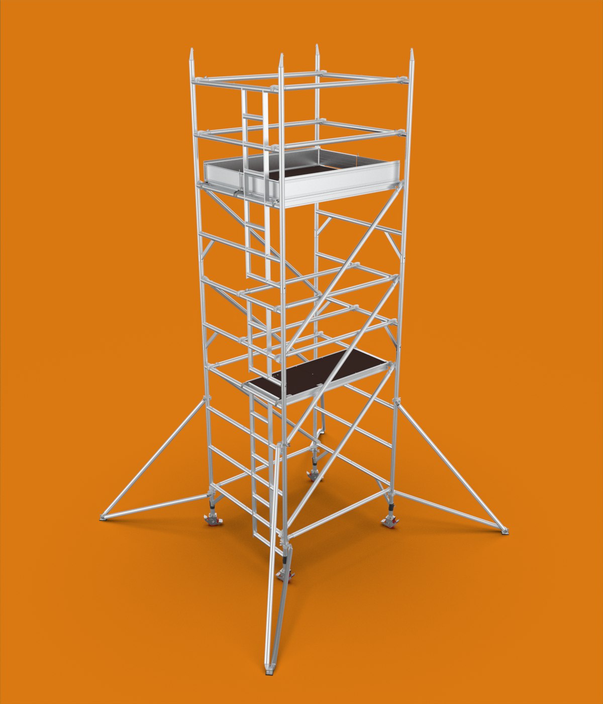 An Alto Medium Duty tower on an orange background