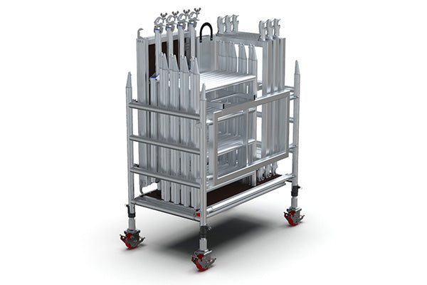 An image showing the Alto Mini Tower packed in its trolley.
