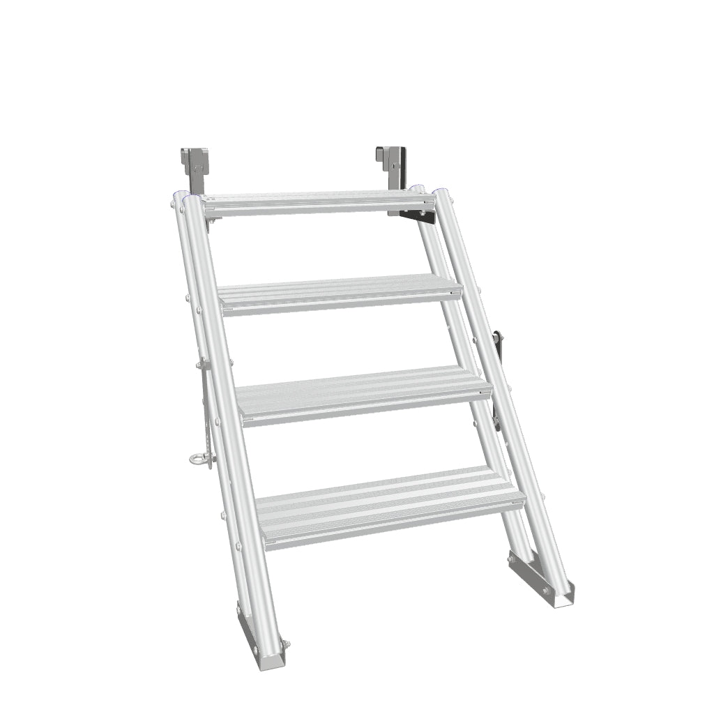 A 3D model of a 1.0m ALTO Universal Stair Unit with the flat slab fixing option.