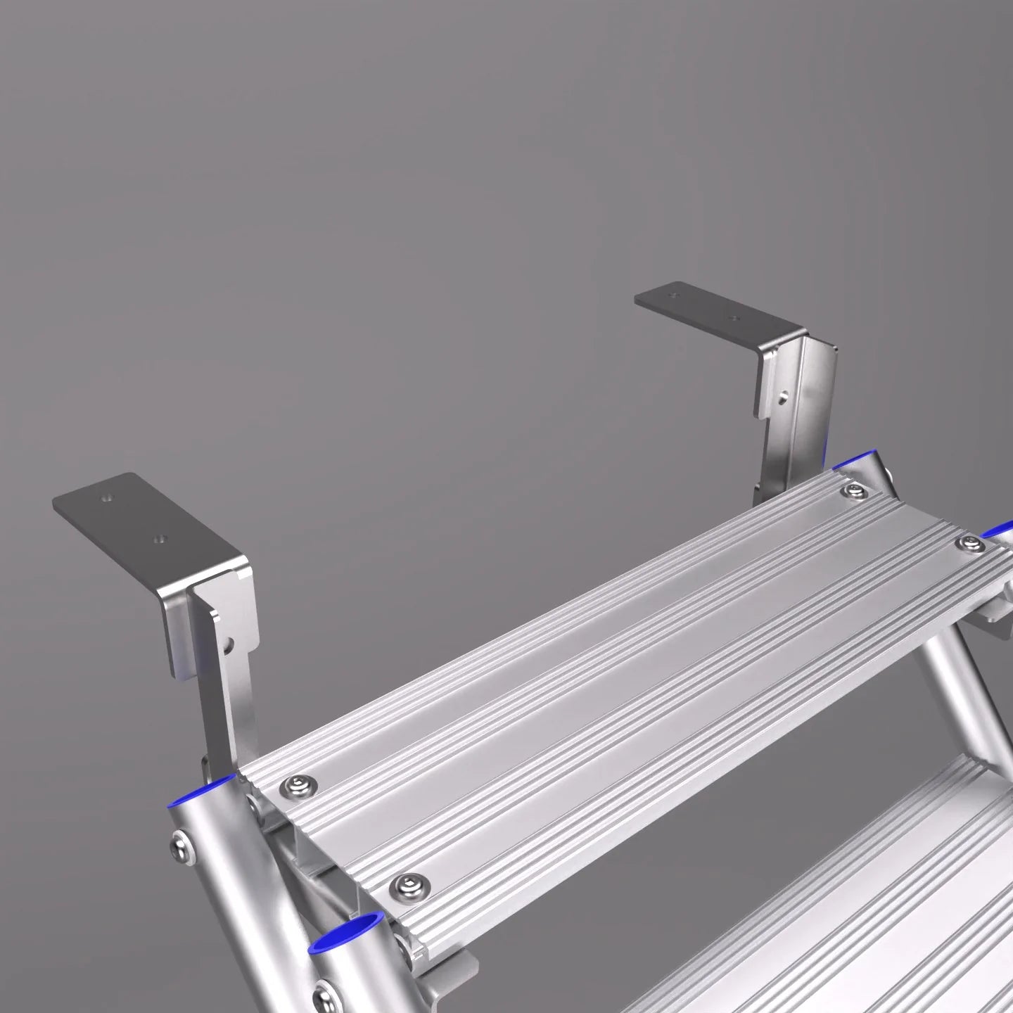 A close up image of the flat slab fixing option on an ALTO Universal Stair Unit.