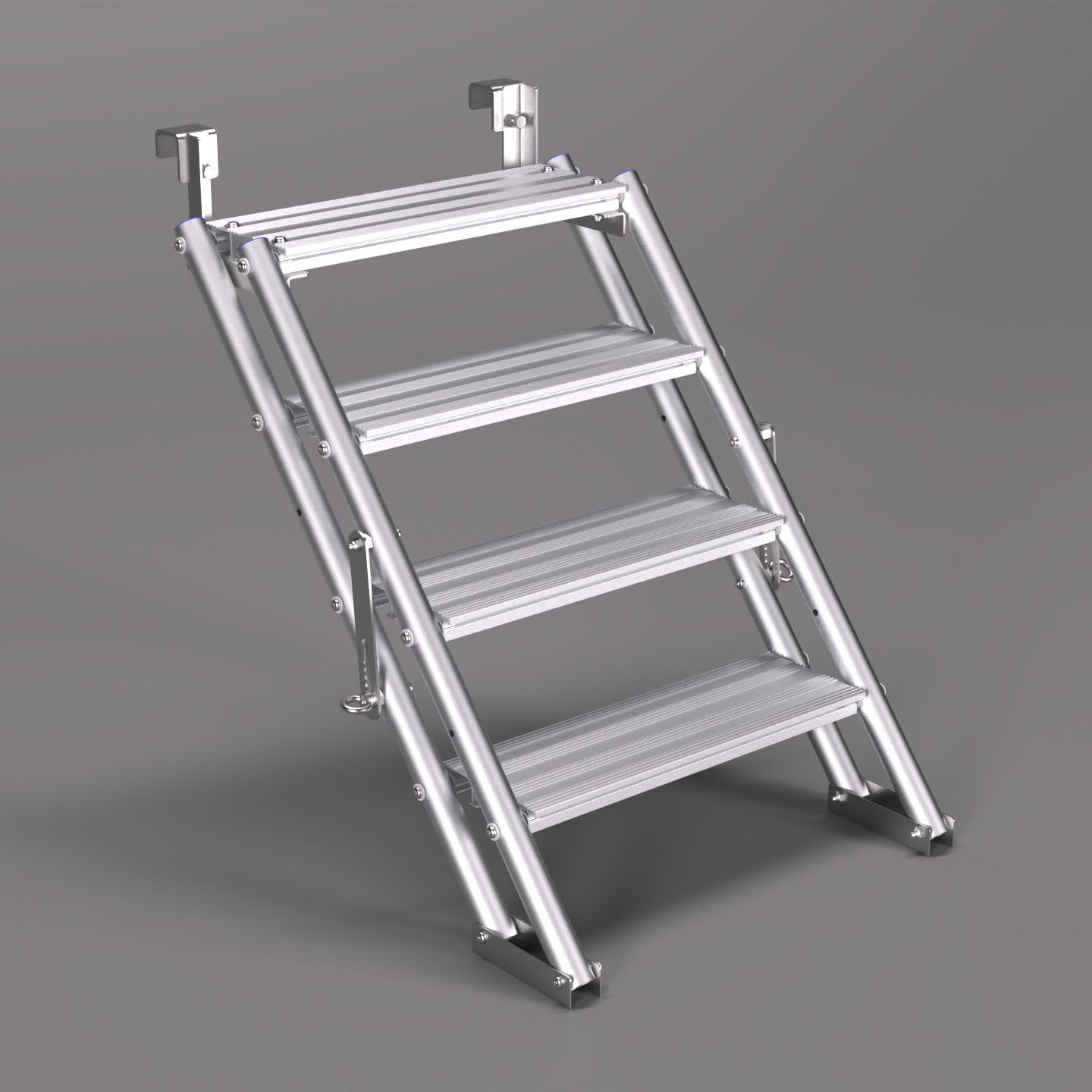 An image of a 1.0m ALTO Universal Stair Unit with the scaffold tube hook option.
