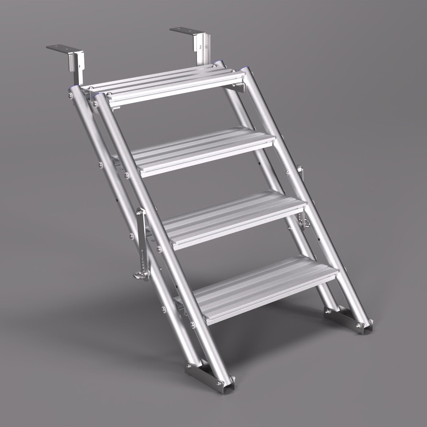 An image of a 1.0m ALTO Universal Stair Unit with the flat slab fixing option.