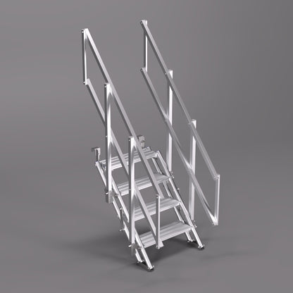 An image of a 1.0m ALTO Universal Stair Set with the scaffold tube hook option.